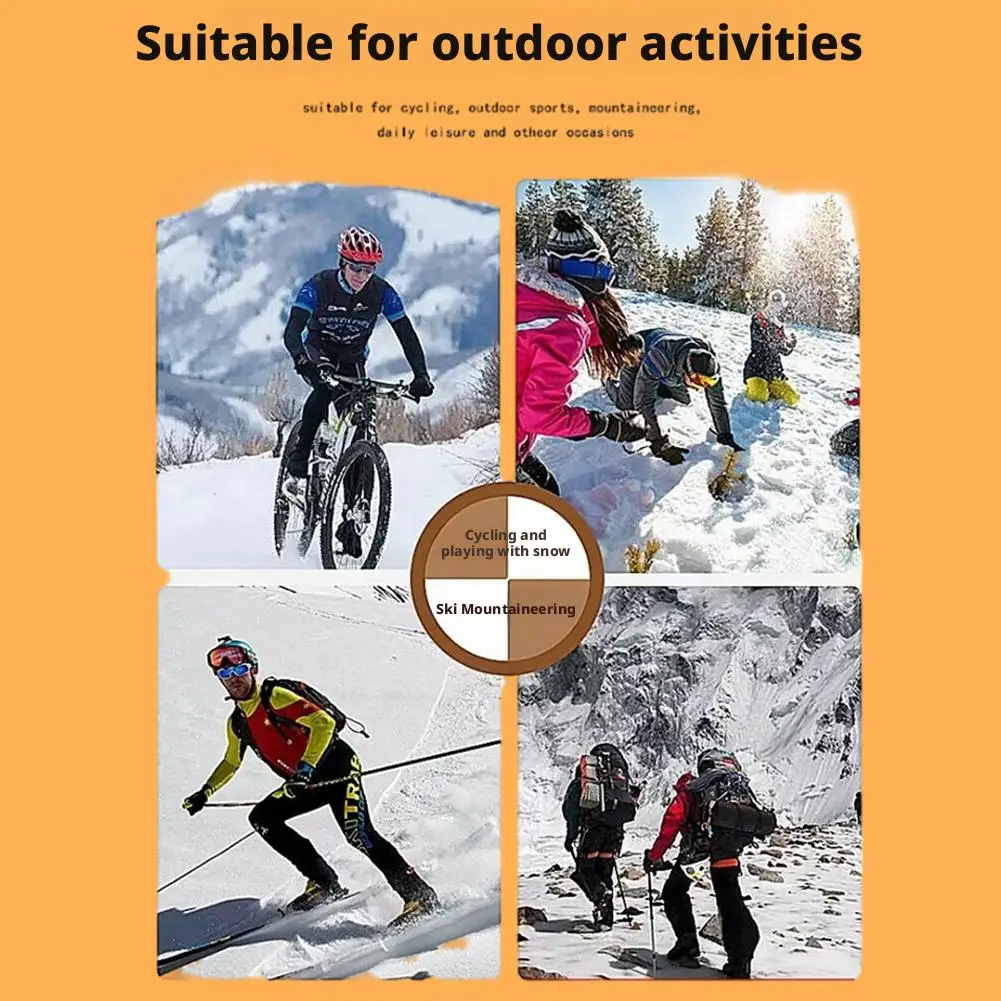 ถุงมือหน้าจอสัมผัสแบบอุ่น สำหรับทุกเพศ ดีไซน์แบบเปิดนิ้ว หน้าจอสัมผัสได้ กันลื่น สำหรับขี่มอเตอร์ไซค์ กิจกรรมกลางแจ้ง รัดข้อมือ