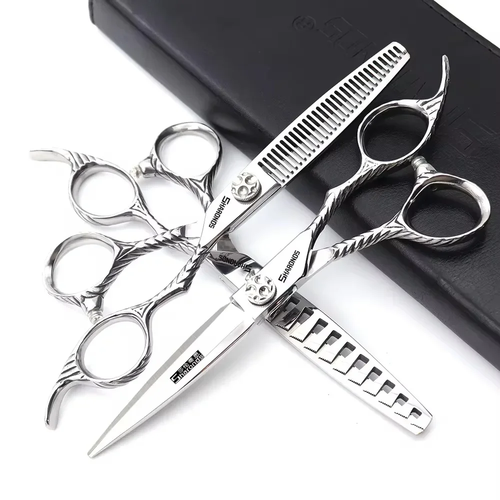 

SHARONDS Professional Hairstylist Hair Clipper Set 6 Inch 440C Japanese Steel Barber Specialized Clippers Hair Cutting Tools