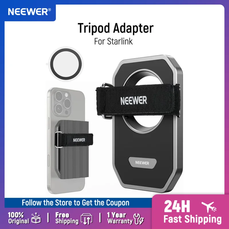 

NEEWER Tripod Adapter for Starlink Mini Original Pipe Mount Lightweight Aluminum Tripod Mount Conversion Adapter