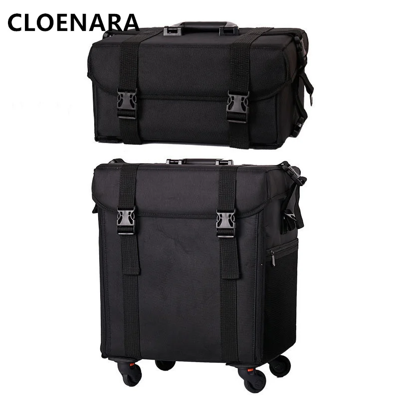 COLENARA High-quality Suitcase Ladies Trolley Bags Large Capacity Nail Technician Professional Beauty Tools Box Rolling Luggage