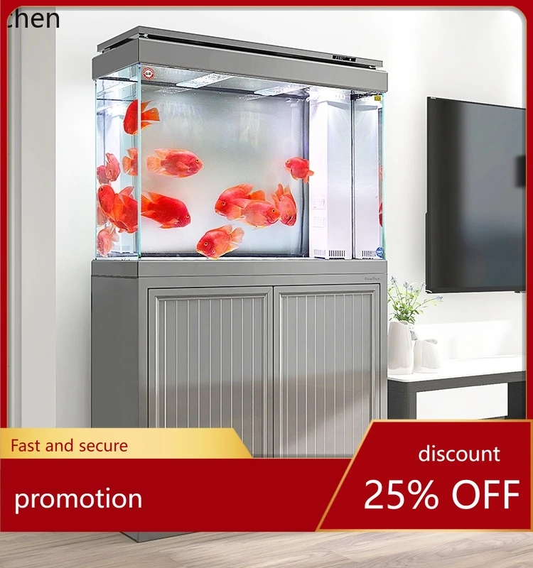 

HT living room large bottom filter aquarium household ecological glass fish tank floor free water change