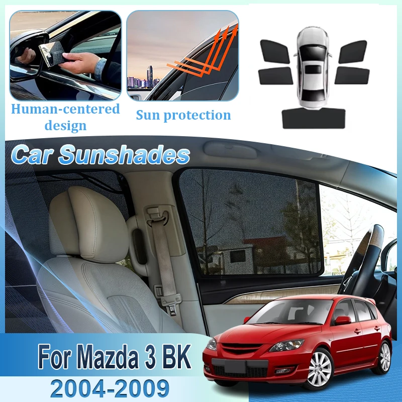 

For Mazda 3 BK 2004-2009 Visor Anti-UV Sunshade Pad Side Window Privacy Shading Curtains Cover Visors Tools Parts Car Accessorie