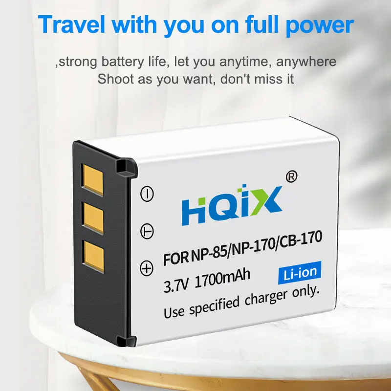 HQIX for Fujifilm S1 SL1000 SL280 SL260 SL240 SL245 SL305 SL300 Camera NP-85 Dual Charger Battery - Image 2