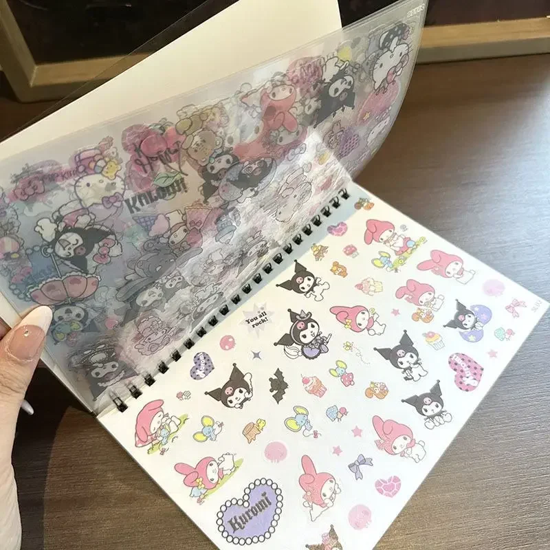 New sanrio sticker book for children cartoon my melody kuromi Guka book Hello Kitty cute girl Gift Kawaii hand ledger wholesale