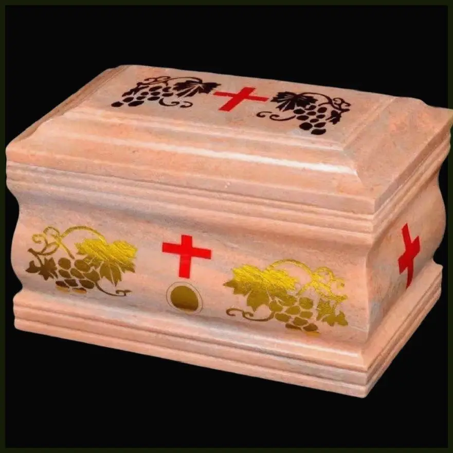 White marble urn cross imitation jade pure white male and female white high-grade silver coffin