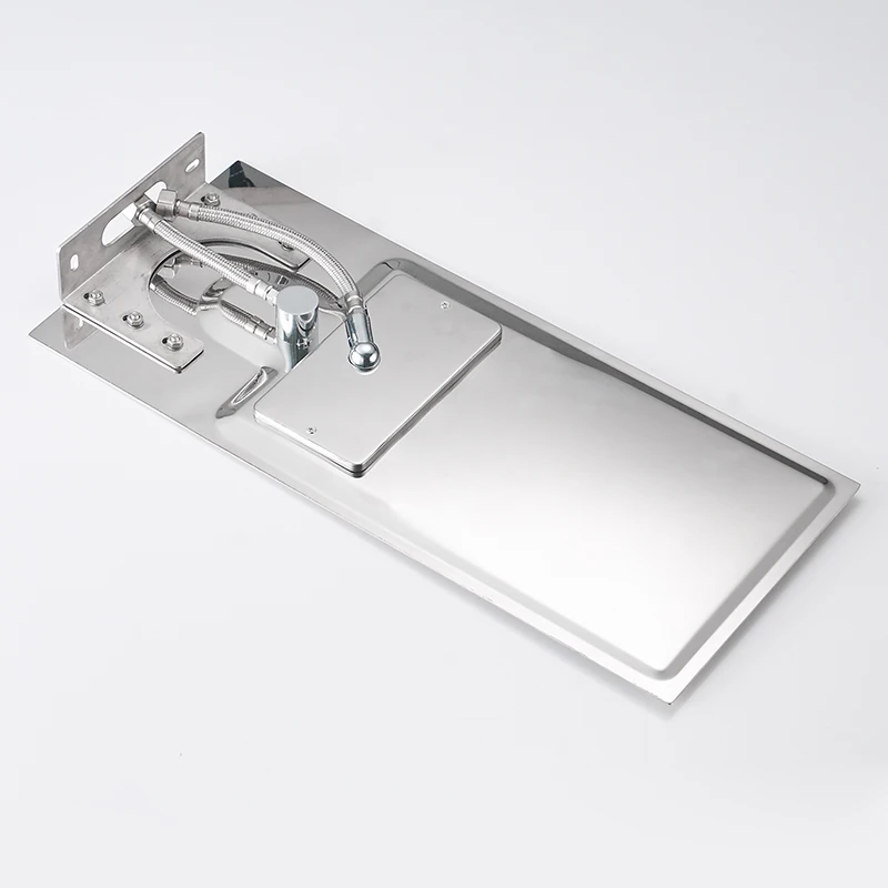 BAKALA Rectangle Bathroom Stainless Steel Rain Shower Head Rainfall Bath Shower Chrome Top Sprayer HighPressure Rainfall Shower