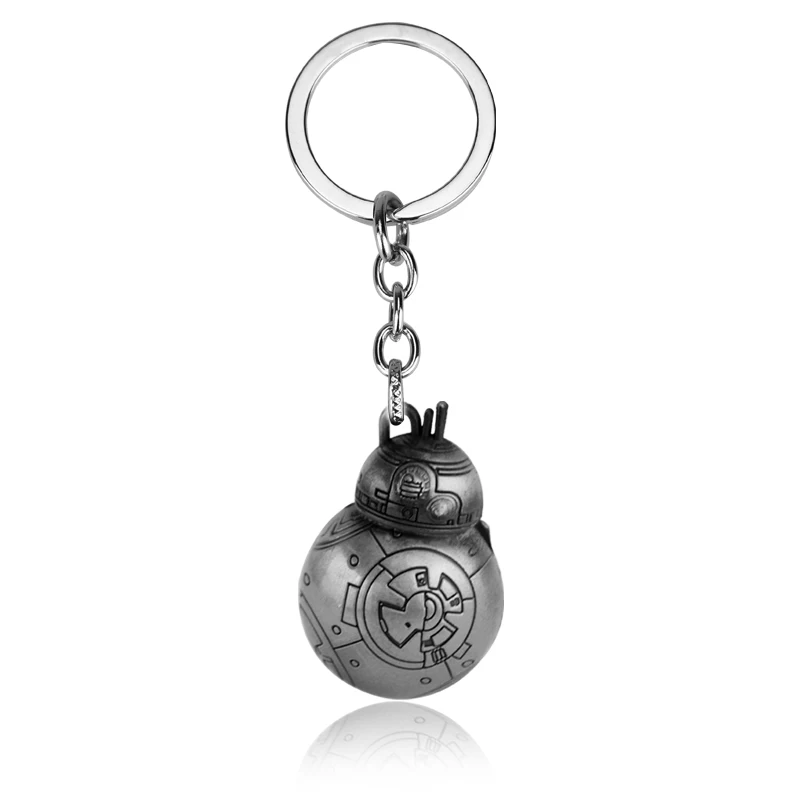 War Star Robot BB-8 BB8 Keychain 3D The Force Awakens Alloy Key Ring For Men Fans Movie Jewelry gift Llavero