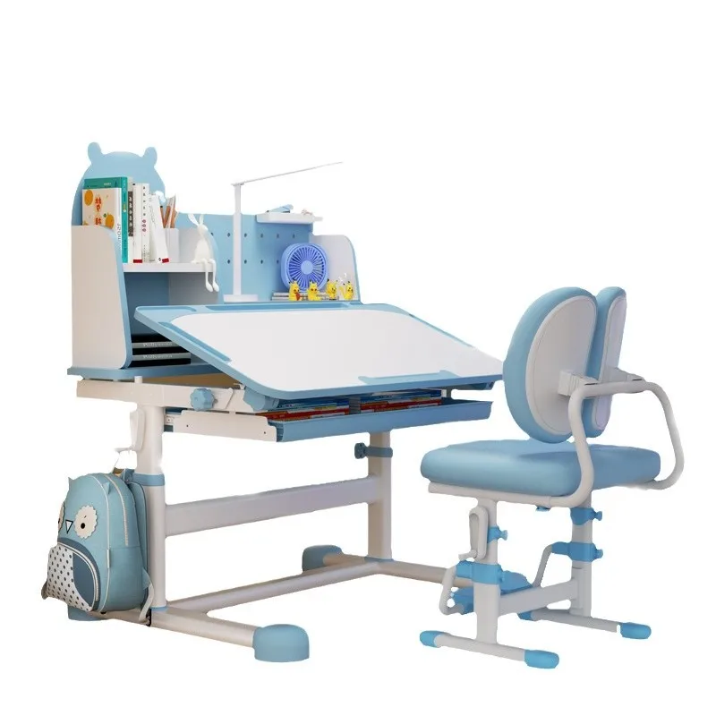 

Hand cranked children's tables and chairs, learning with lights, writing table sitting posture correction, table and chair set