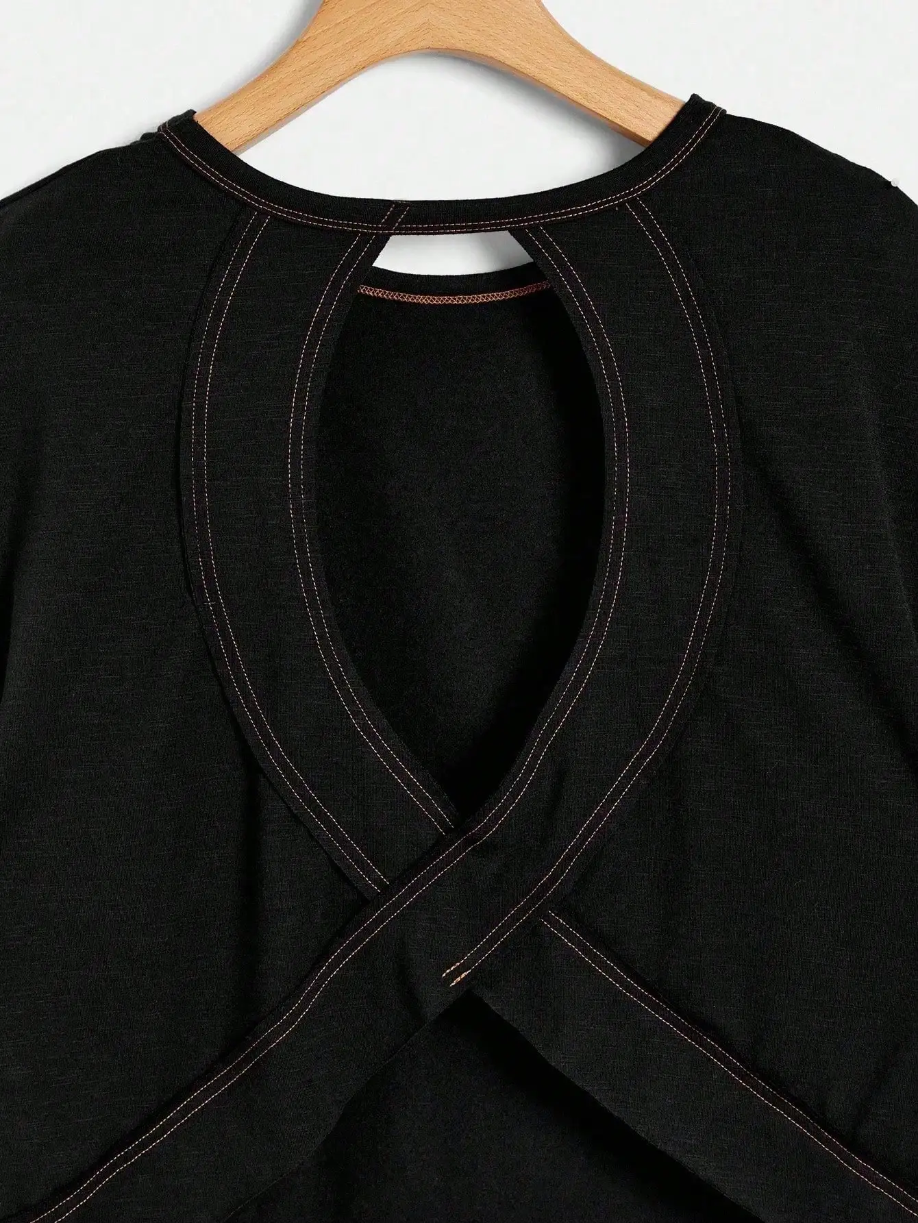 Essnce 2 個の女性カジュアルラウンドネックバックレスバットウィングスリーブ T シャツセット、ヴィンテージレトロスタイル、夏に最適