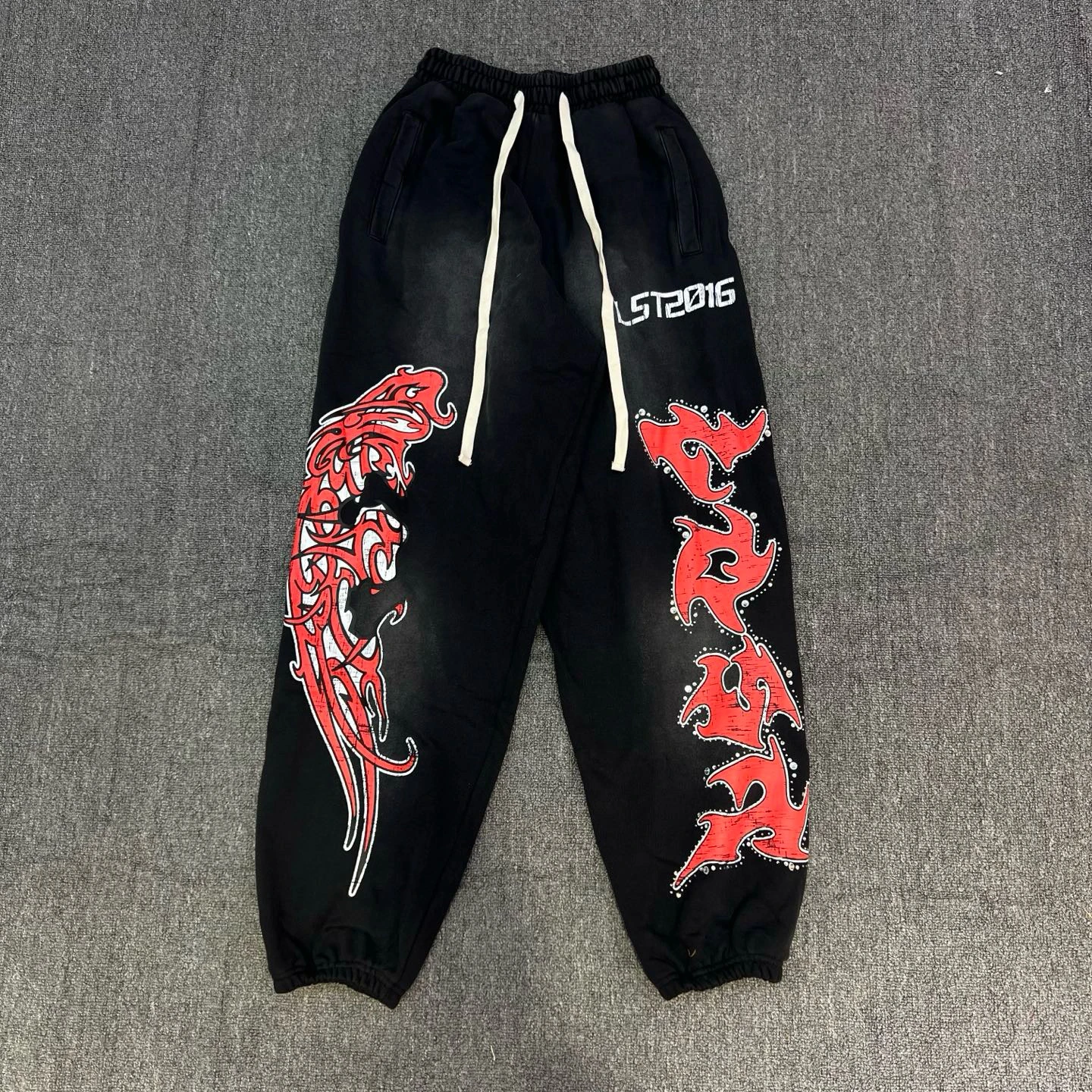 

Свободные брюки Lost Intricacy в американском уличном стиле с алмазной отделкой, повседневные, с завышенной талией, длинные