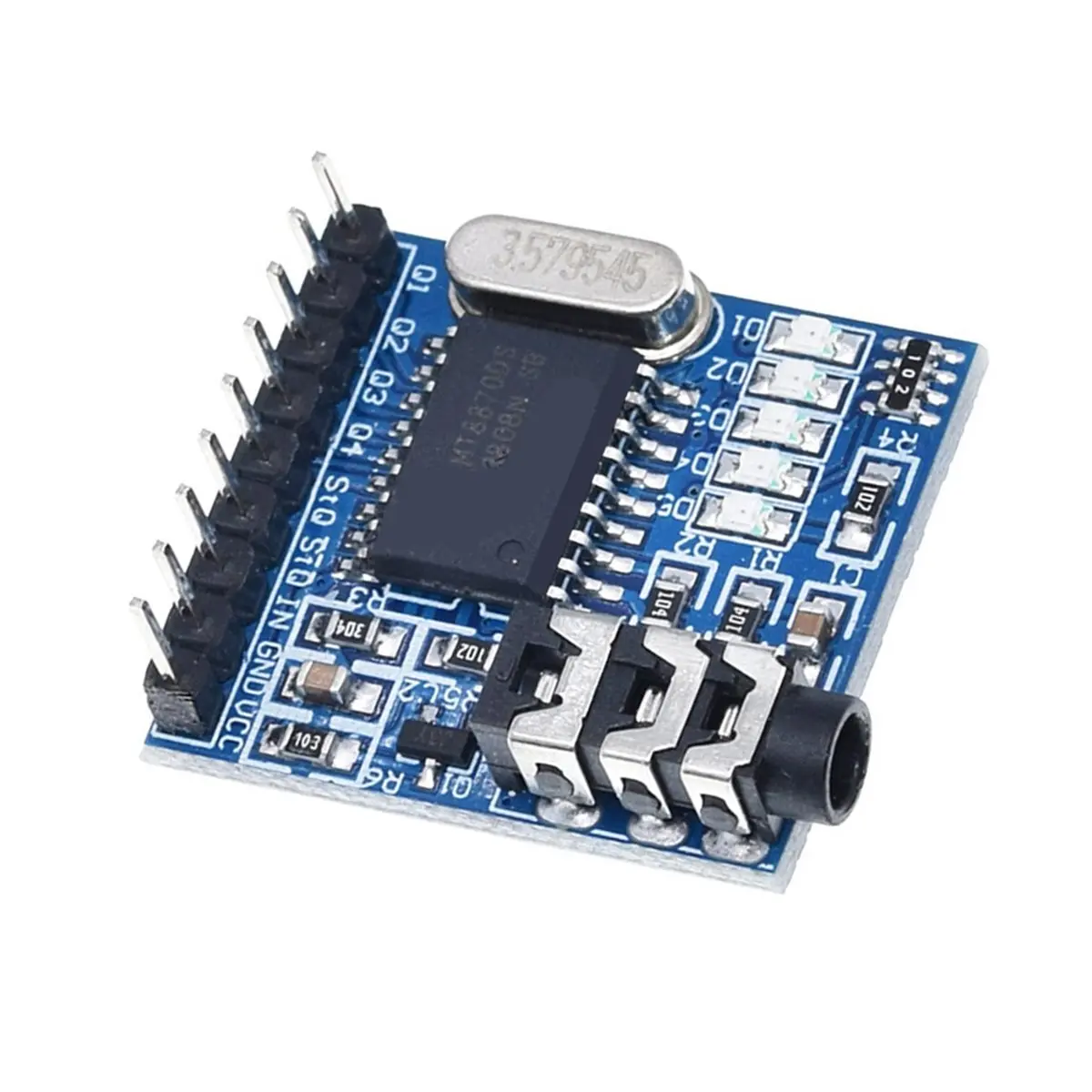 A10I MT8870 DTMF Voice Decoding Module Phone Module Speech Decoding Voice Board Module LED Indicators with Pins