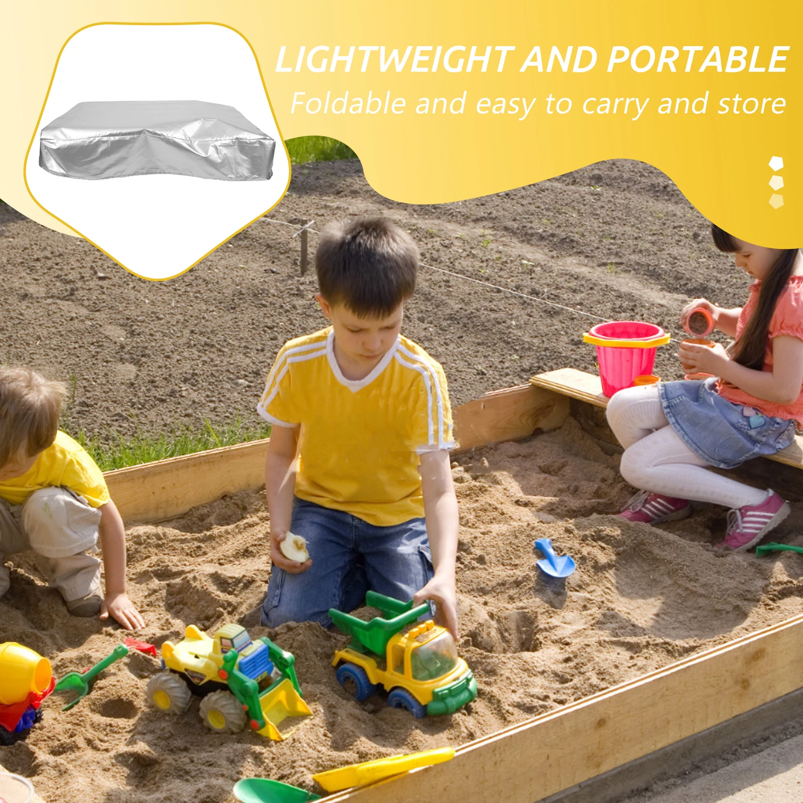 Sandbox Protector Waterproof Oxford Cloth Pool Cover With Drawstring Reusable Protective Cap For Outdoor Garden