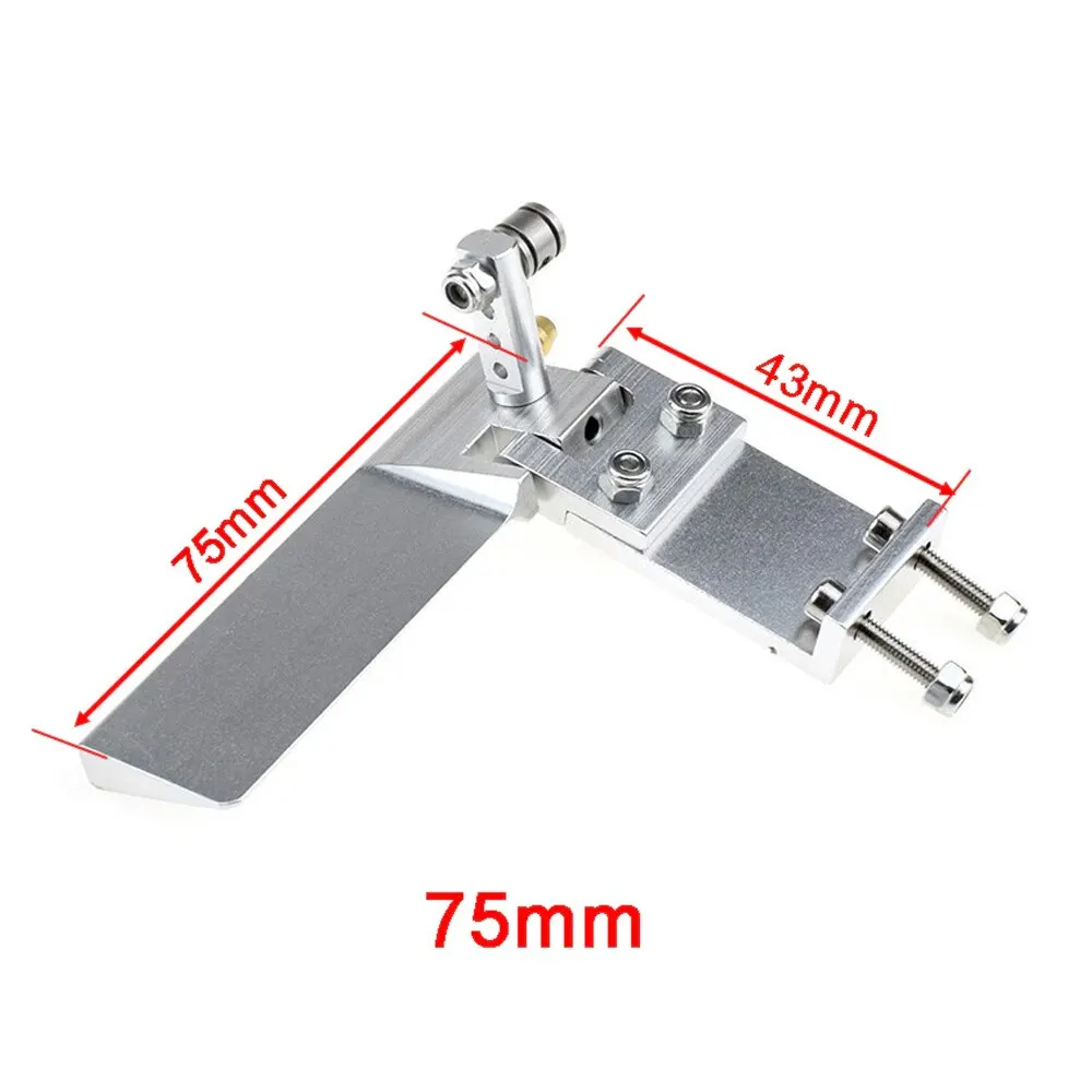 1Pcs Aluminum Alloy Water Absorbent Rudder CNC 75mm 95mm Metal Rudder For RC Boat Upgrade Parts Accessories