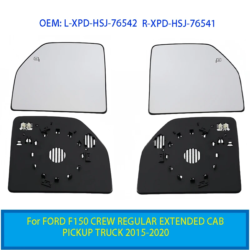 For FORD F150 CREW REGULAR EXTENDED CAB PICKUP TRUCK 2015-2020 rearview mirror with heated automotive lenses OEM LXPDHSJ76542