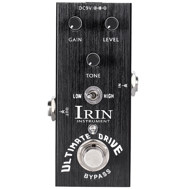 IRIN Guitar Effector Electric Guitar Heavy Overload Effector Chorus Professional Single Block Small Effector Brushed Black