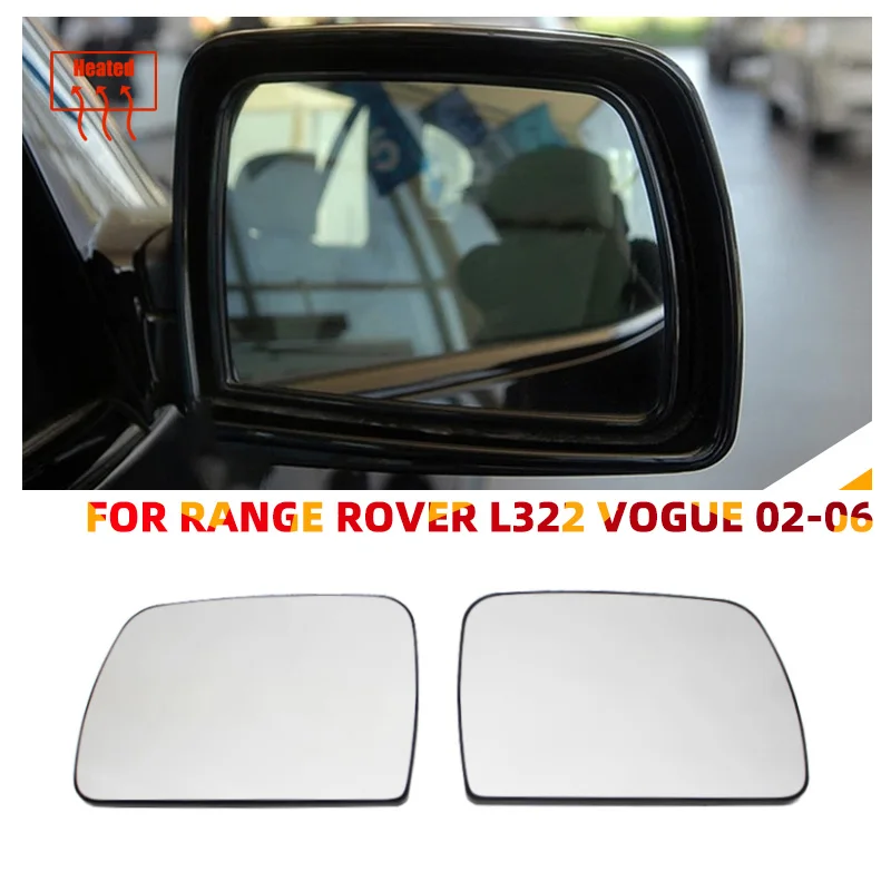 For Land Rover Range Rover L322 Vogue 2002-2006 Left Right Side Heated Mirror White Glass Lens Replacement