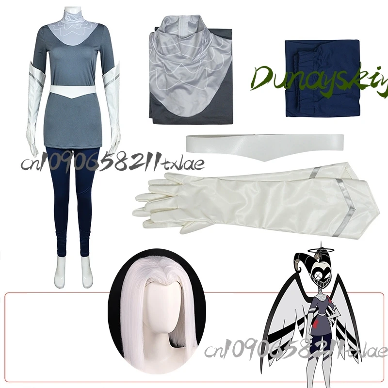 العود الملاك تأثيري حلي شعر مستعار شيطان قرون هالة الدعائم رمادي بذلة قفازات Habzin Jirai Kei عيد الميلاد هالوين #2