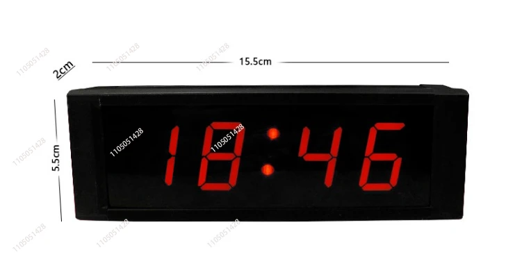 

Aluminum Digital Large LED Wall Alarm Clock, Timing Chain, Big Countdown Timer, Stopwatch, Marathon Clock, 5 "Waterproof
