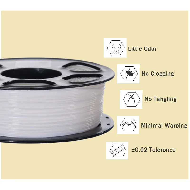 NorthCube PLA/ABS/PETG 3D Printer Filament 1.75MM 343M/10M10Colors 1KG 3D Printing Plastic Material for 3D Printer and 3D Pen