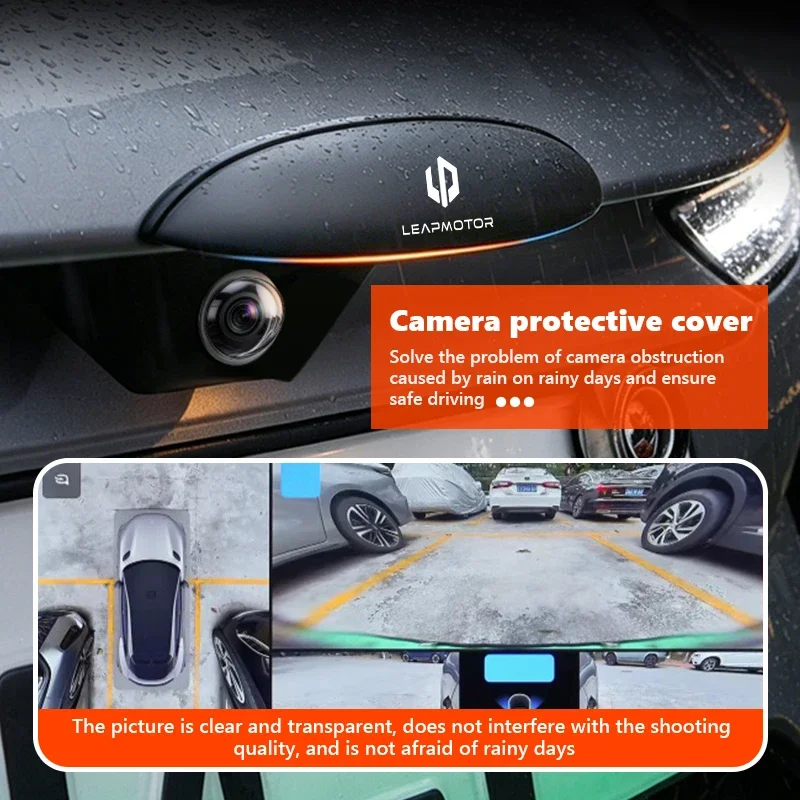 Car Rear View Camera Rain Cover Backup Camera Visor Car Camera Rain Guard For Leapmotor C10 C11 T03 B10 C16 Lafa5 B03X C01