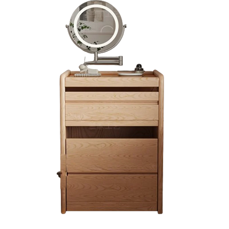 

Nordic Drawers Lights Vanity Tables Storage Mirror Portable Small Makeup Dressers Cabinet Stool Corner Penteadeira Furniture