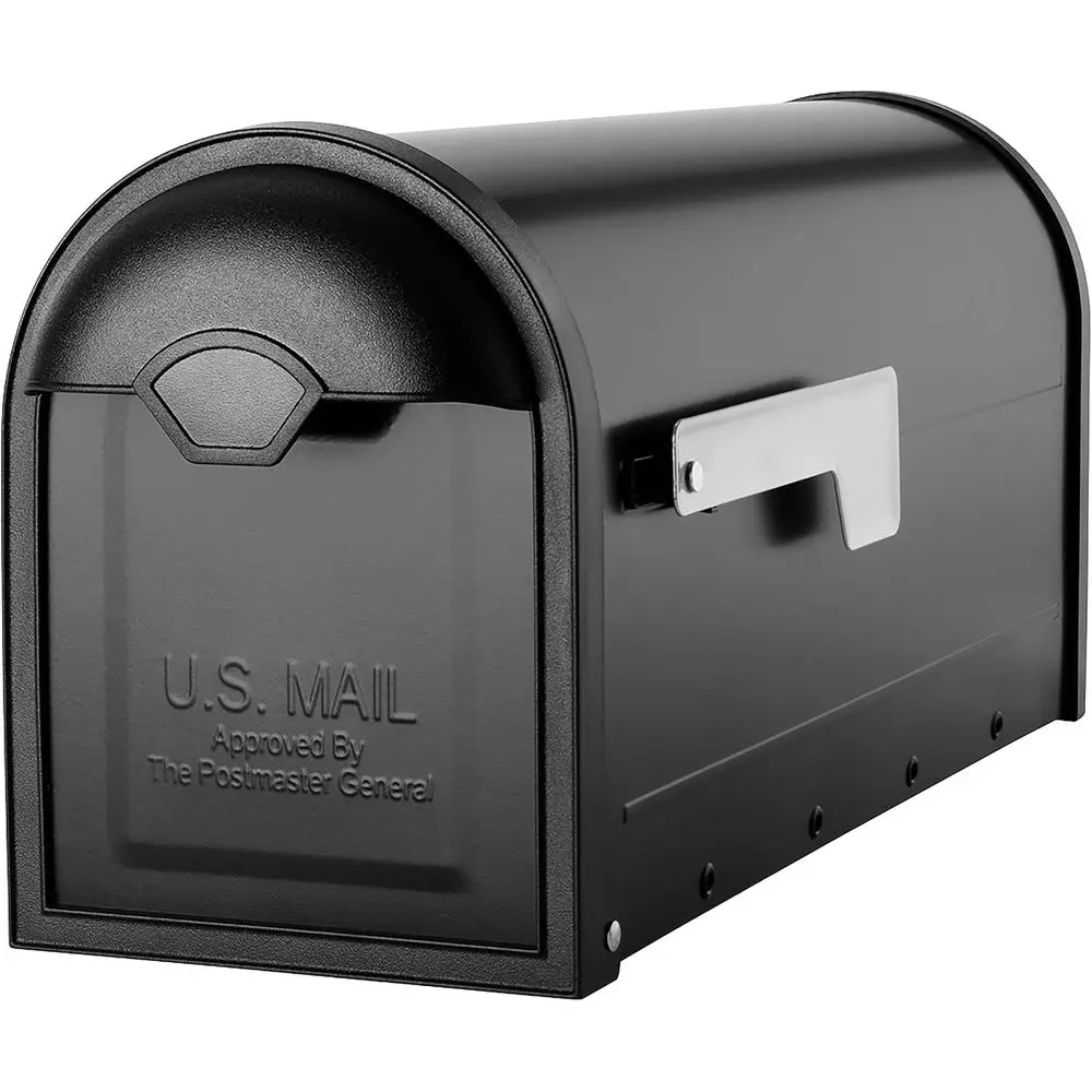 

Почтовый ящик среднего размера с креплением на столб, черный никель