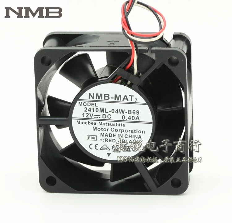 

For NMB 6025S 2410ML-04W-B69 60mm 6cm DC 12V 0.4A server inverter Cooling Fan