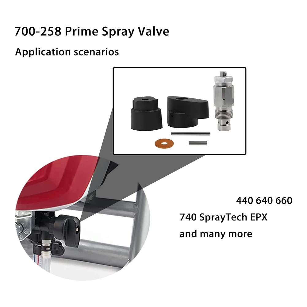 700-258 or 700258 Prime Spray Valve, Drain Valve Fit for 440 540 640 740 Airless Paint Sprayer