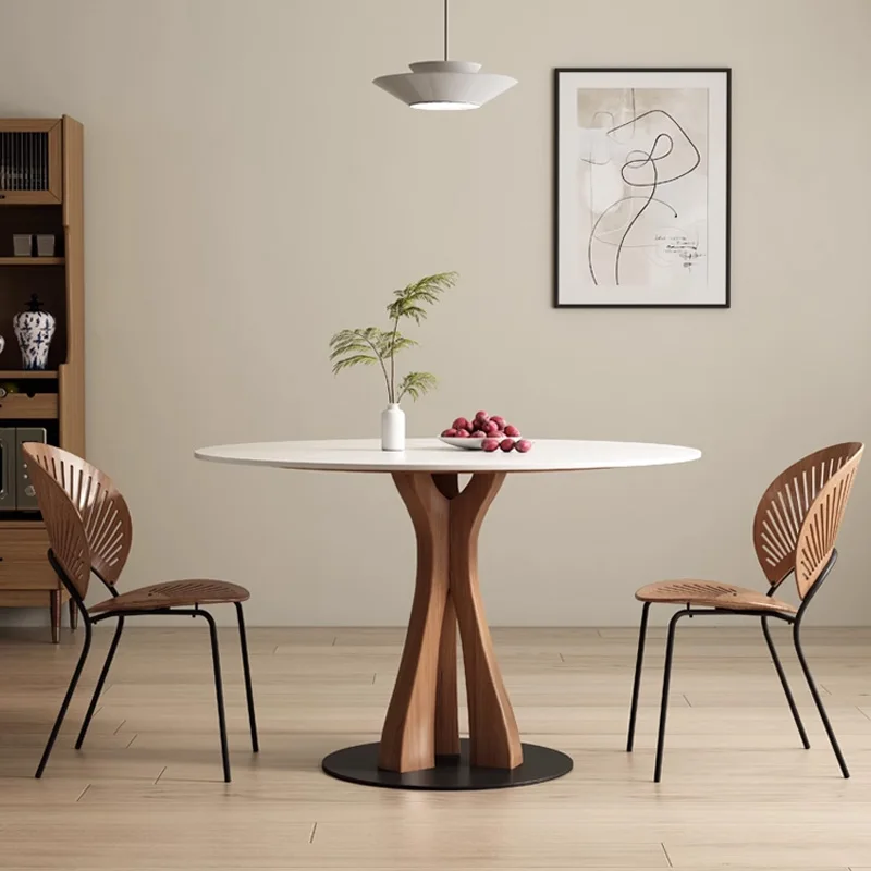 

Fashion Round Dining Table Minimalist Coffee Small Apartment Dressing Dining Tables Cheap Mobile Mesas De Comedor Furnitures