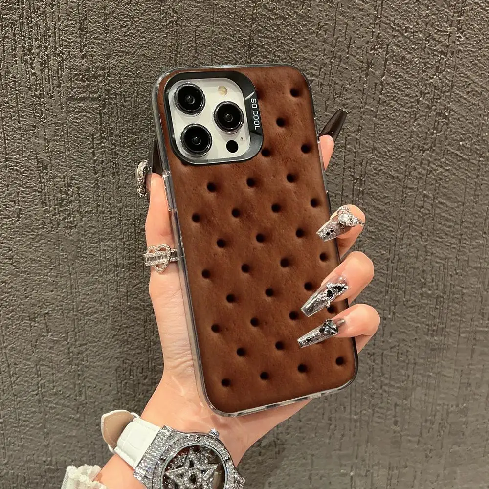 

Cookie pattern case for iPhone17 16 15 14 13 12 11 Pro/ Max/Plus shock-proof rear cover anti-fingerprint