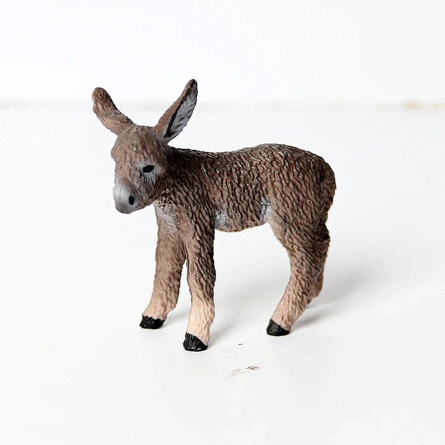 ロバモデルおもちゃ動物フィギュア家畜置物アニメアクションフィギュアキッズギフト子供のおもちゃゲームクリスマス装飾