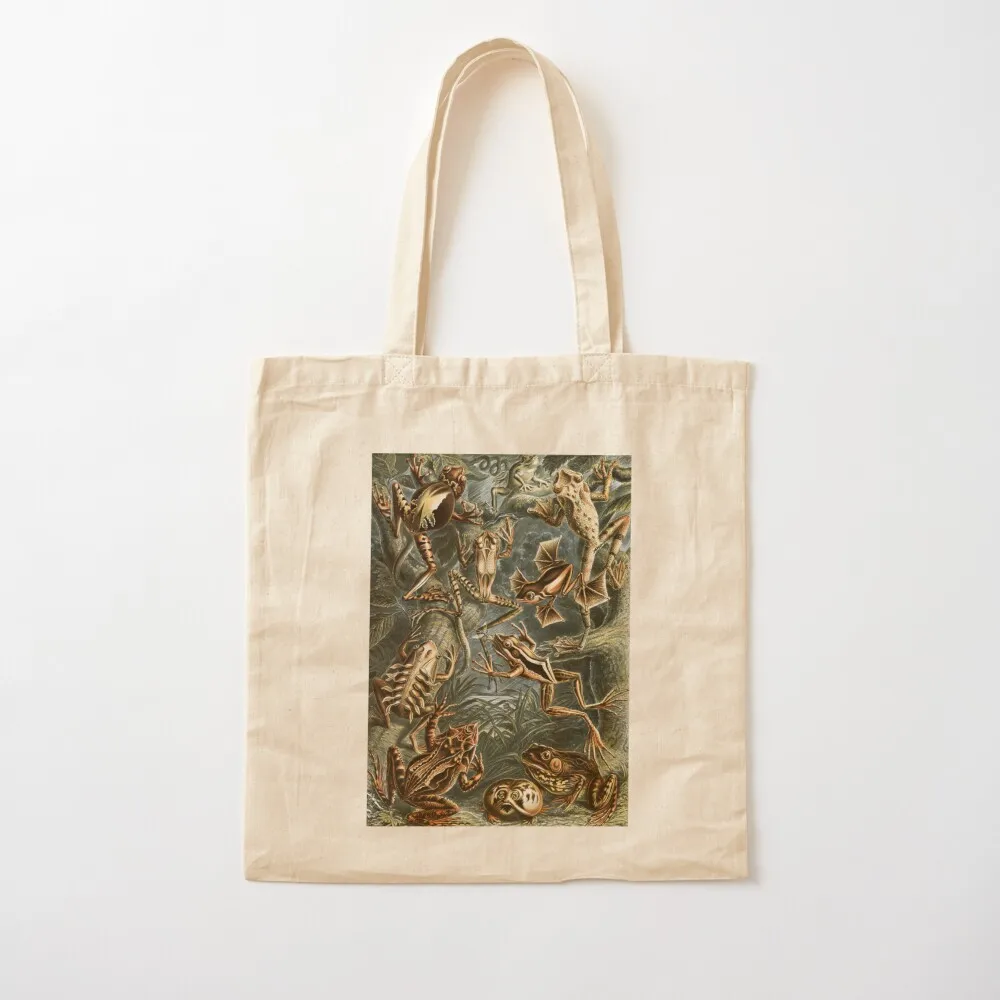 Vintage Cottagecore Frog Print: Dark Academia Aesthetic, Goblincore Grunge, Fairycore Froggy, Magical Gothic Occult Wit Tote Bag