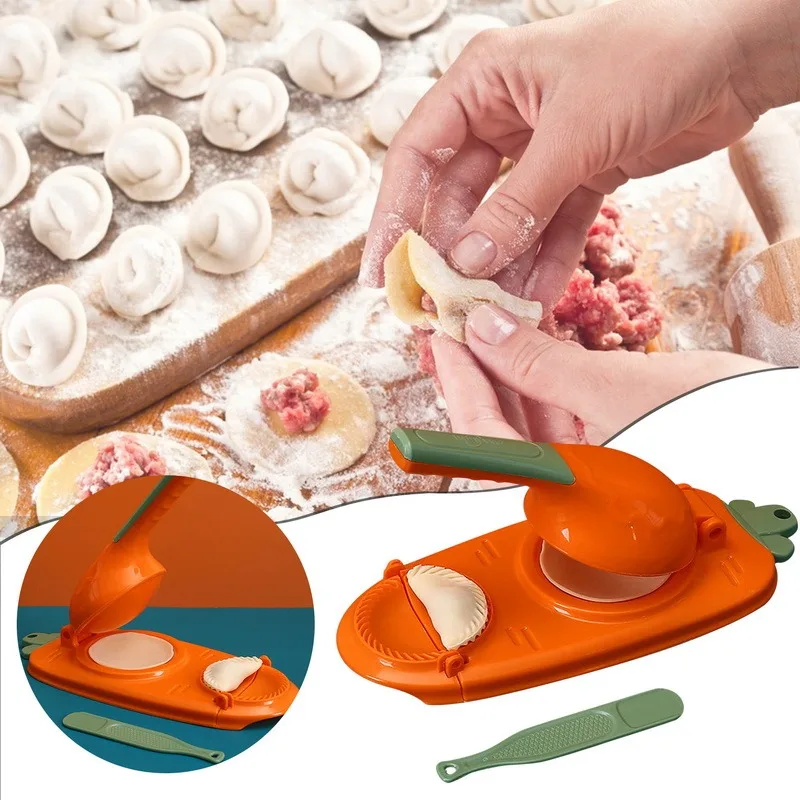 DIY Dumpling Maker Manual Dough SKin Molder Machine Kit Wrapper Presser Labor-Saving Ravioli Empanadas Portable Kitchen Tool