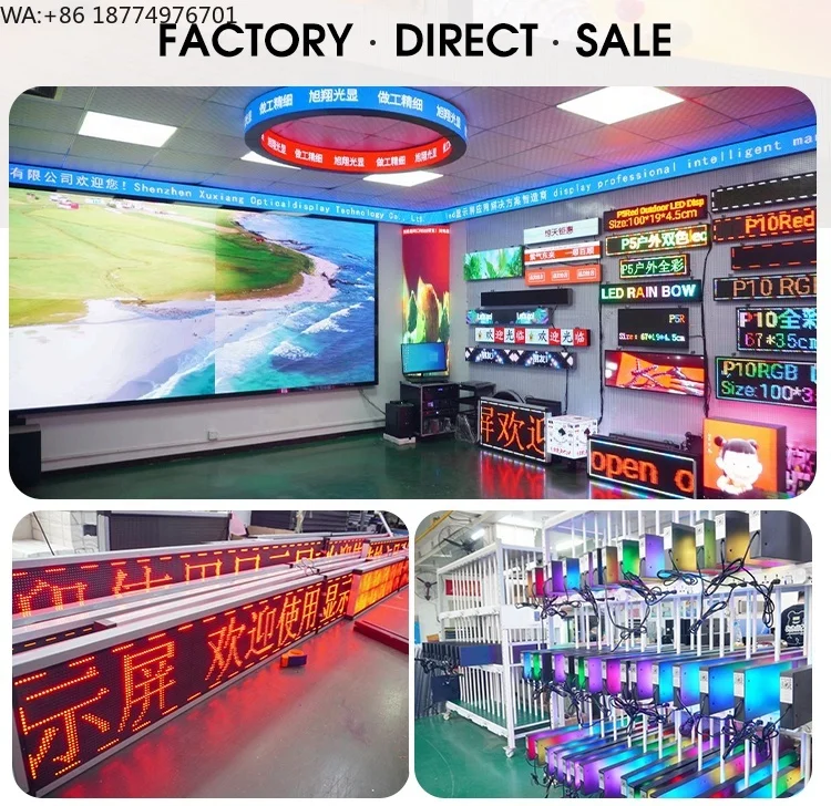 

Scrolling Full Color LED Signs P10 SMD IP65 Waterproof 5-Year Warranty-Indoor/Outdoor Programmable Message Display for Business