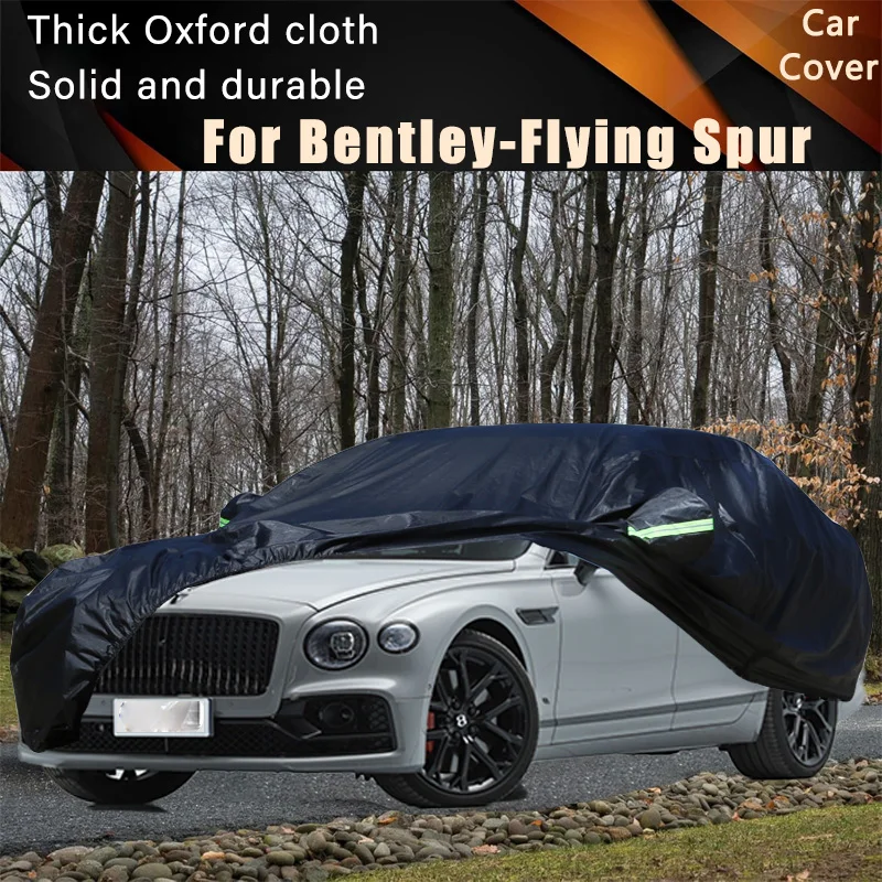 

For Bentley-Flying Spur Black Car Covers Outdoor Waterproof Dustproof Sun Rain Snow Protection Oxford Cloth Full Outer Cover