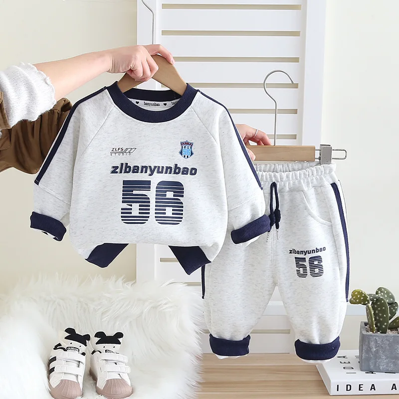 Boys Clothes Sets Spring Autumn 2025 Children Sweatshirts Tops Pants 2pcs Sports Suit For Baby Tracksuits Kids T-shirts Outfits