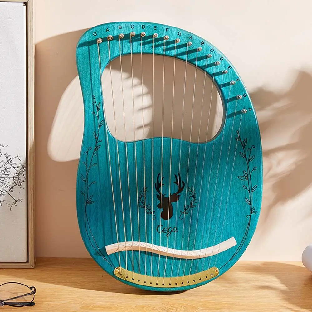 

16 струн для начинающих Lyre Harp, Деревянный инструмент с настройкой, музыкальная лампа, 16 струн Lyre, струнный инструмент