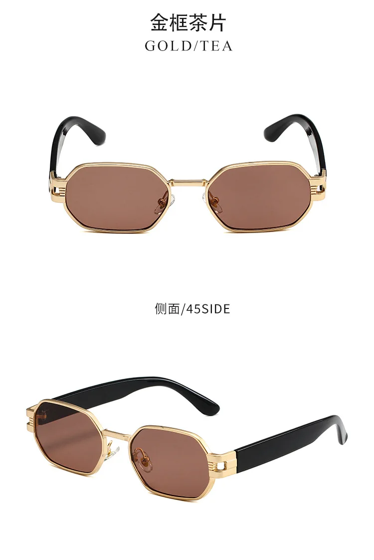 Neue Ankunft Vintage Quadrat Sonnenbrille Frauen Männer Rechteck Sonnenbrille Weiblichen Brillen Metall Rahmen Männlich Weiblich Brillen – Detail 8