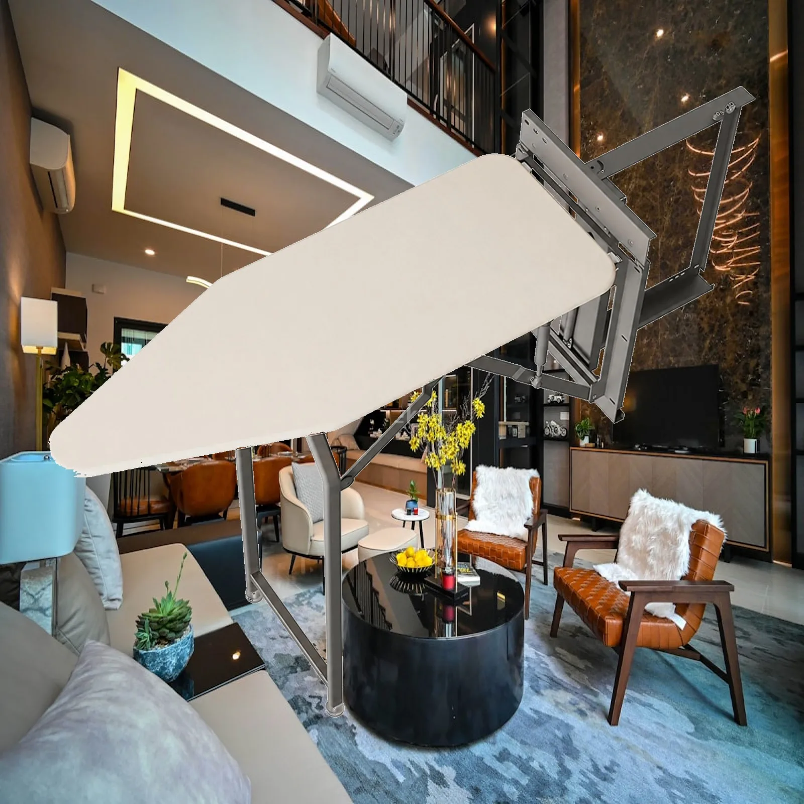 Wall-Mounted Ironing Board Stable Laundry Accessory Long-Lasting for Homeowners
