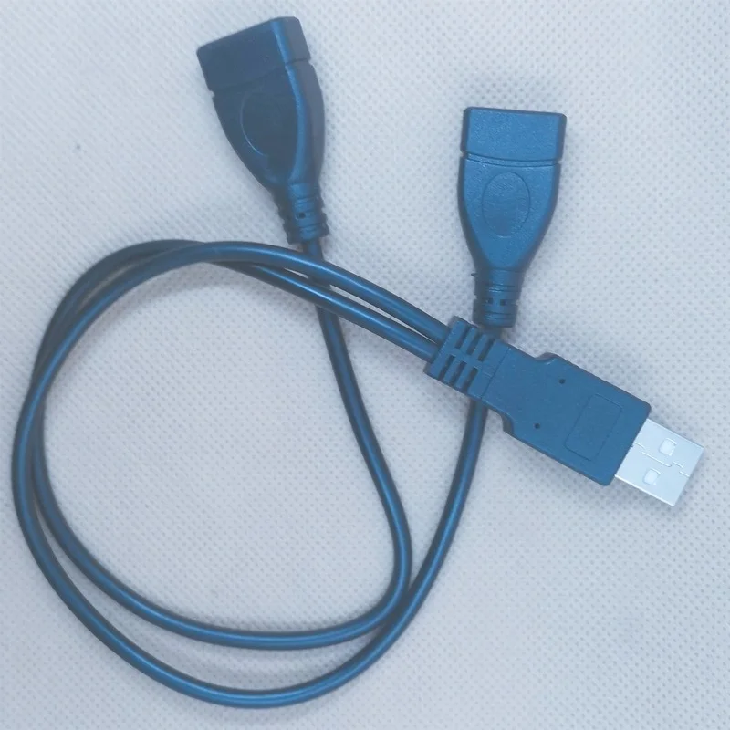 1pc Black USB 3.0 Female To Dual USB Male with Extra Power Data Y Extension Cable for 2.5\