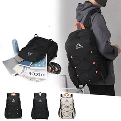 Solid color campus backpack, large capacity street style travel bag, fashionable high school and college backpack