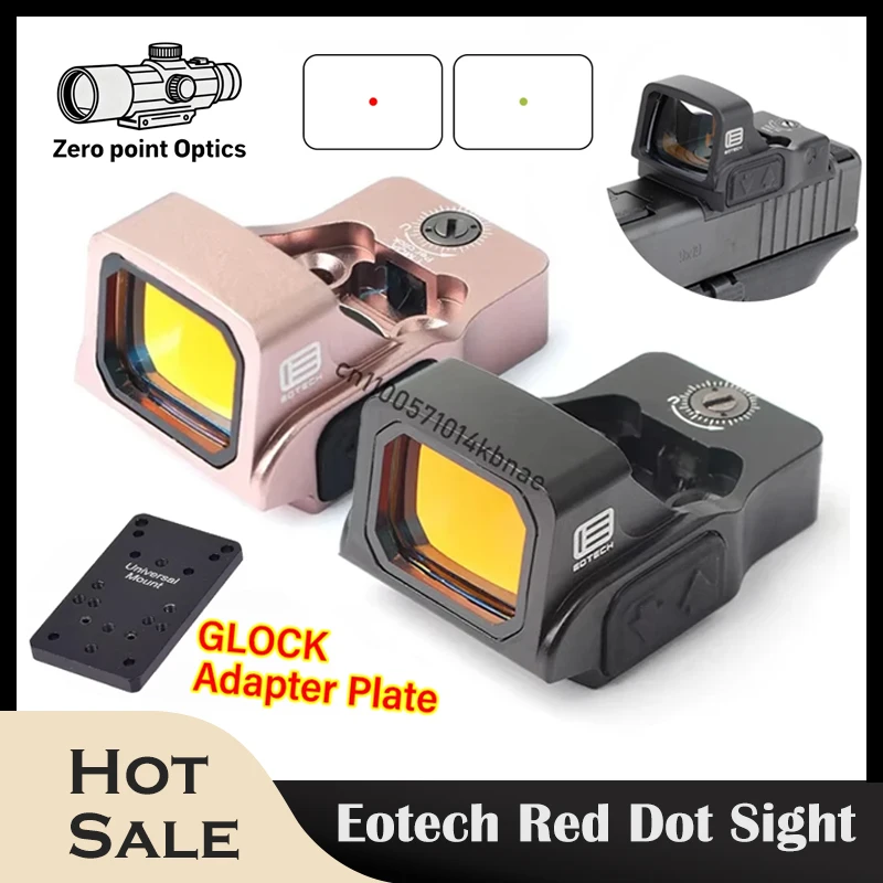 

EOTECH EFLX Mini Reflex Red Dot Sight 3 MOA Holographic Collimator for Pistol Handgun Optic Riflescope w/ Glock Adapter Plate