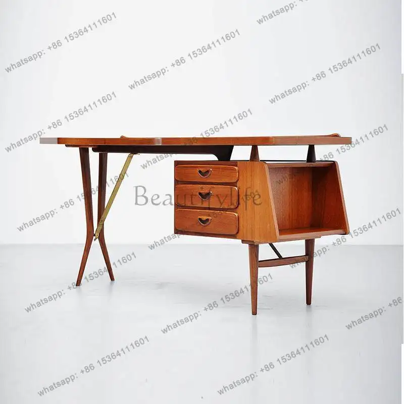 

Customized office desk retro style furniture household small apartment