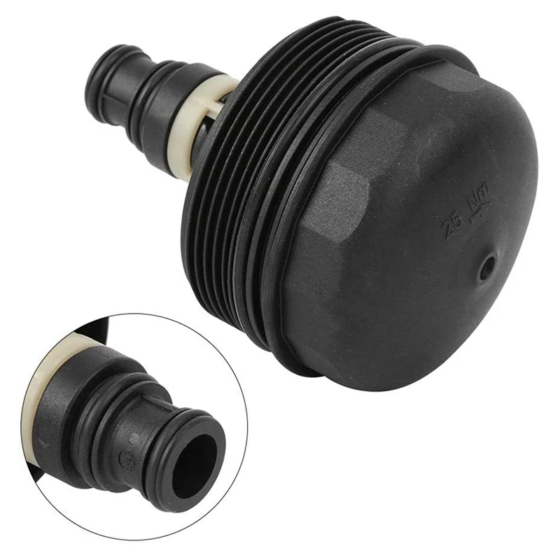 Oil Filter Housing Cap Cover 11427508968 Fits For -BMW E81 E87 E88 E82 E91 E46 Oil Filter Cover Replacement