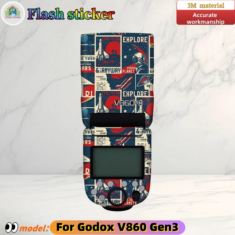 

For Godox V860 Gen3 Flash sticker, DIY skin,Precision tailoring wear-resistant protective film