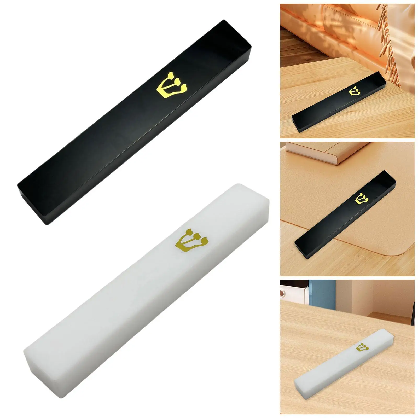 Acrylic Mezuzah Case Modern Door Plaque Home Decoration Jewish Blessing Cover for House Room Entryway