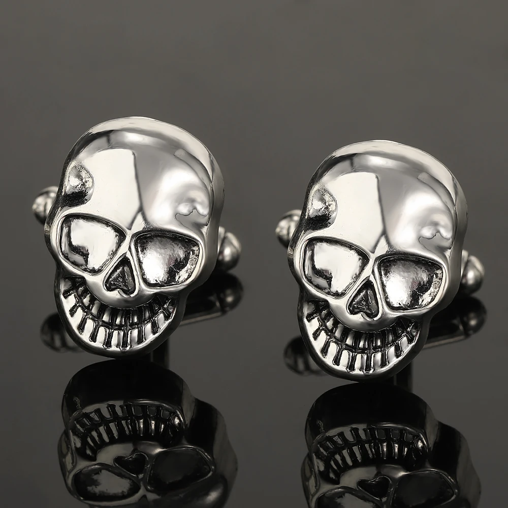 Personality Horrible Skull Mens Cufflinks Death\'s Head  Cuff Links Wholesale