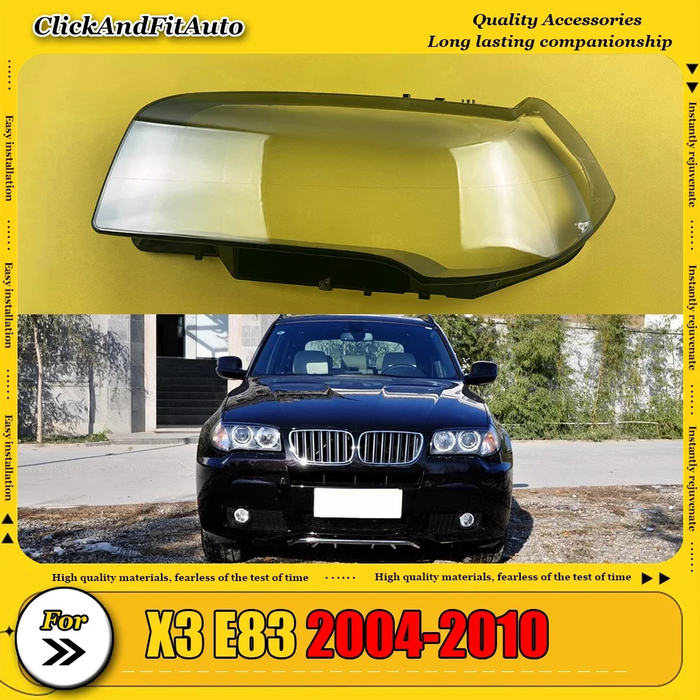 

For BMW X3 E83 2004-2010 Front Headlamp Cover Lamp Shade Headlight Shell Lens Plexiglass Replace Original Lampshade