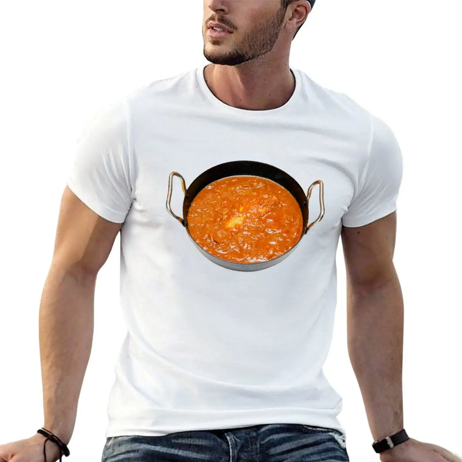 Camiseta Bal Butter Chicken in Karahi, Camiseta de algodón negra lisa para hombre, paquete de camisetas para hombre, camiseta