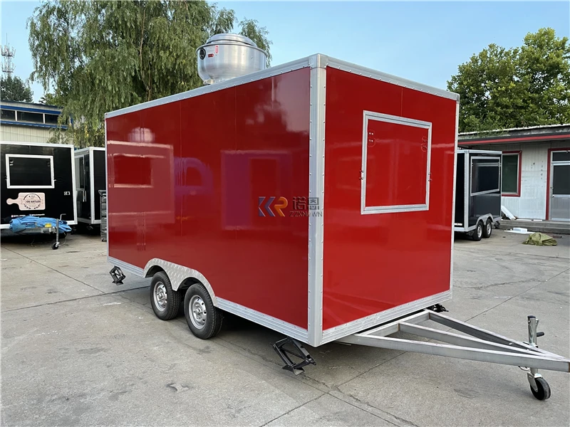 Concession Food Cart Snow Cone Trailer Street Snack Coffee Truck Hamburger Snack Kiosk Mobile Food Truck Full Equipped